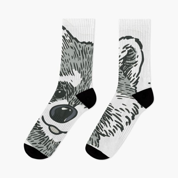 Item preview, Friendly Raccoon Head Hand Drawn designed and sold by AGraphic11.