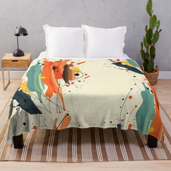 Item preview, Vibrant Abstract Paint Splash | Colorful Modern Shower Curtain & Blanket designed and sold by Tiwtiws.