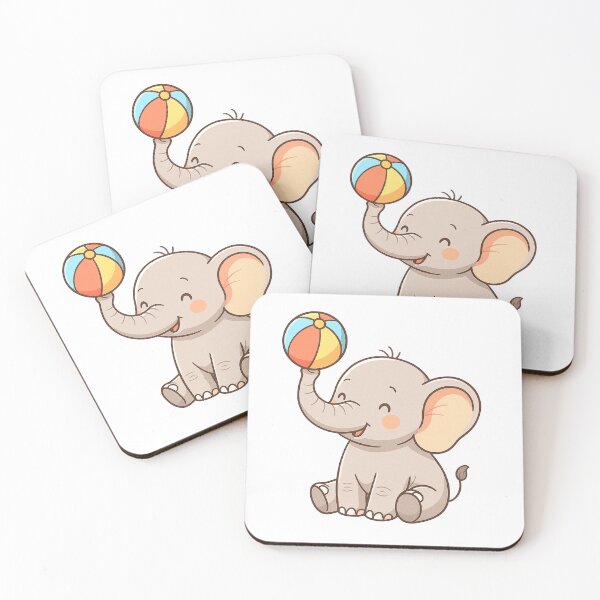 Item preview, Cute Baby Elephant Playing with Ball designed and sold by KPArtzaaany.