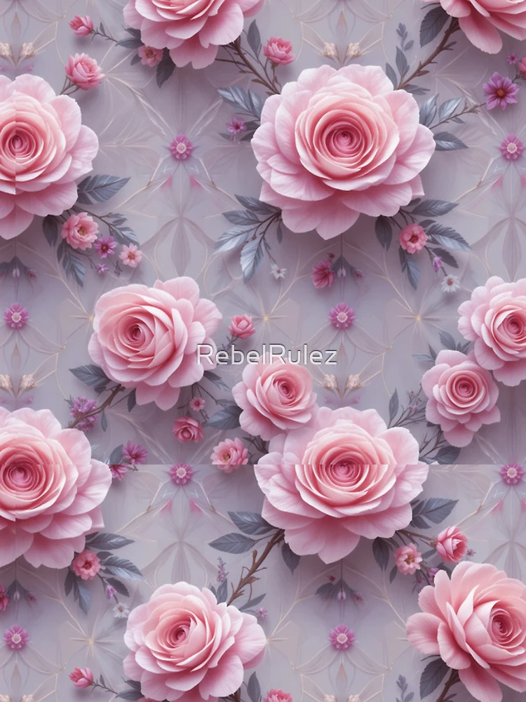 Thumbnail 4 of 4, Samsung Galaxy Phone Case, Pink Roses Pattern designed and sold by RebelRulez.