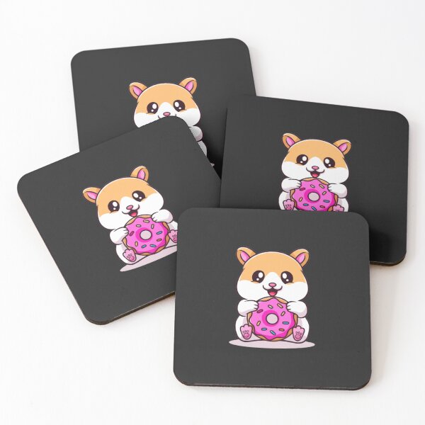 Item preview, Chibi Hamster with Donut – Cute Kawaii Animal Illustration designed and sold by ColorSplash123.