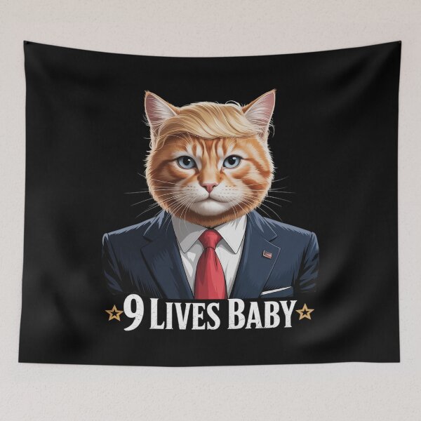 Item preview, Cat Trump 9 Lives Baby  designed and sold by Charidana.