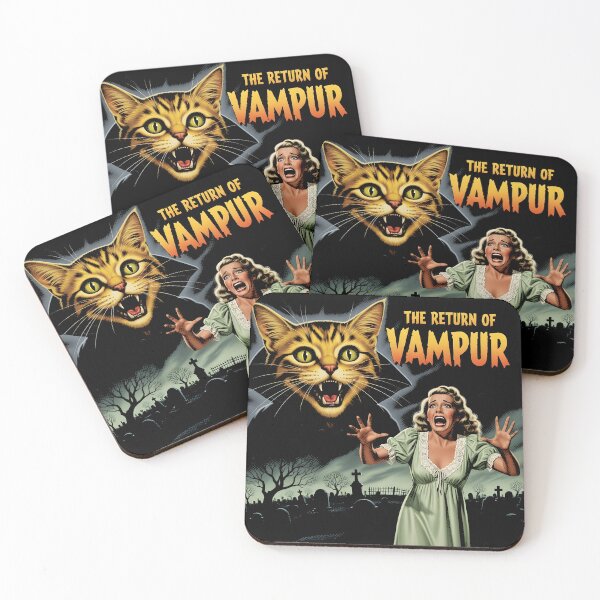 Item preview, The Return of Vampur - Vintage Vampire Cat Horror Poster designed and sold by AV.