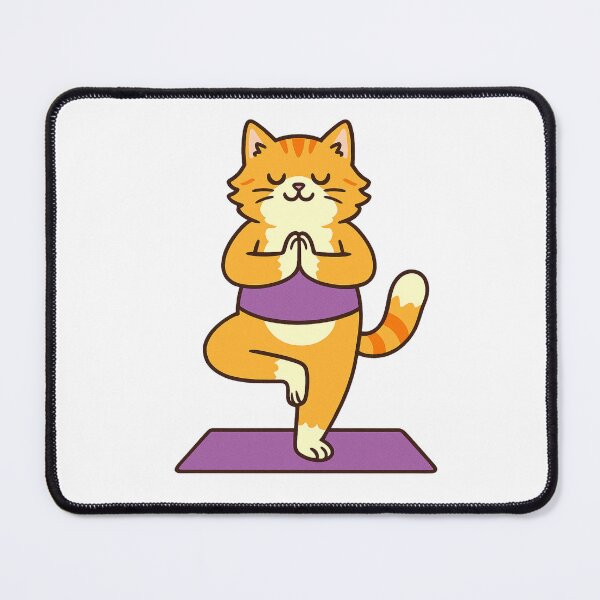 Item preview, Cute Orange Cat Practicing Yoga Pose designed and sold by KPArtzaaany.