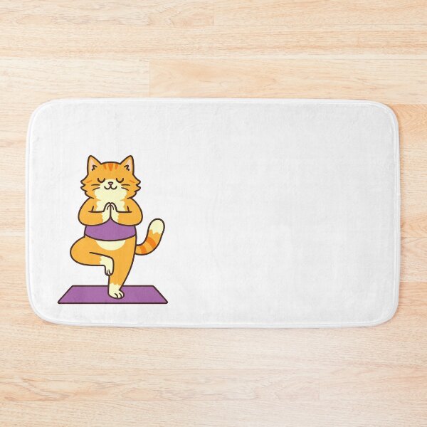 Item preview, Cute Orange Cat Practicing Yoga Pose designed and sold by KPArtzaaany.