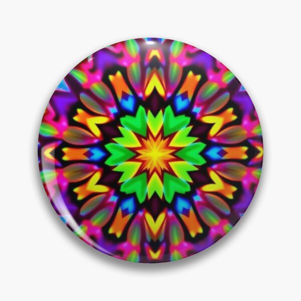 Item preview, Retro Hippie Kaleidoscope Geometry designed and sold by HLPsychDesigns.