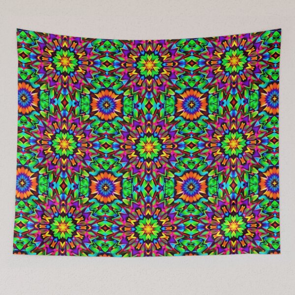 Item preview, Retro Hippie Kaleidoscope Geometry designed and sold by HLPsychDesigns.