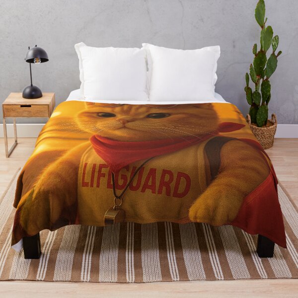 Item preview, funny cat, lifeguard on the beach designed and sold by Mauswohn.