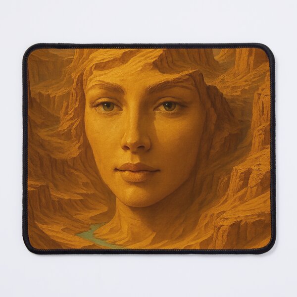 Item preview, Surreal Desert Woman Merged with Mountain – Mystical & Spiritual Art designed and sold by Zyric Art.