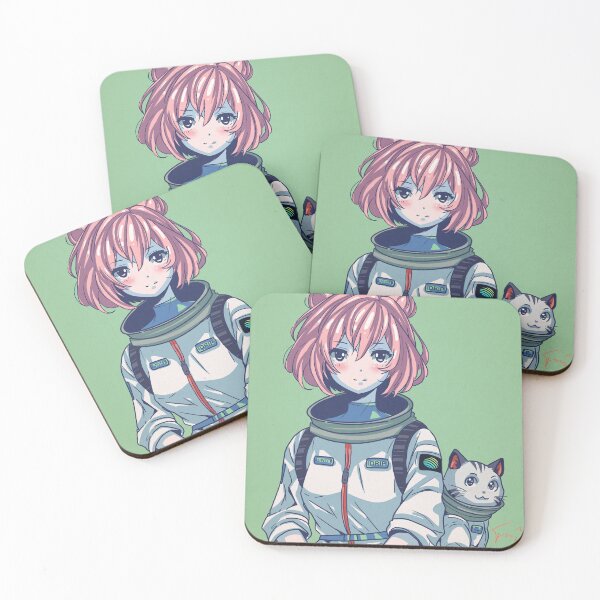 Item preview, Retro Anime Cosmonaut Girl and Her Cat designed and sold by AirForceTuan.