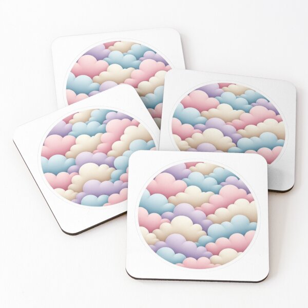 Item preview, Pastel Clouds Circle Dreamy Aesthetic Sticker designed and sold by EverMuse_0_0.