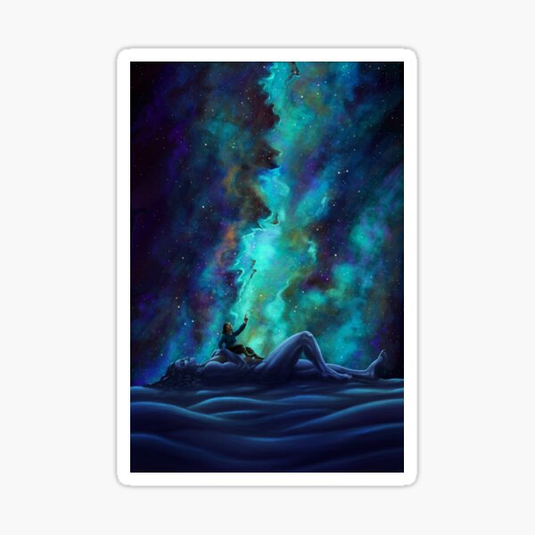 Two Friends Under the Stars - no text Sticker