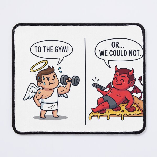 Item preview,  Angel vs Devil Gym Pizza  designed and sold by APStyles.