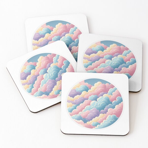 Item preview, Dreamy Pastel Cloud Aesthetic Circle Sticker designed and sold by EverMuse_0_0.