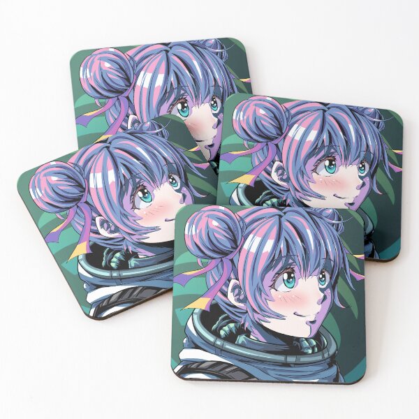 Item preview, Retro Anime Portrait – Female Cosmonaut in Space designed and sold by AirForceTuan.
