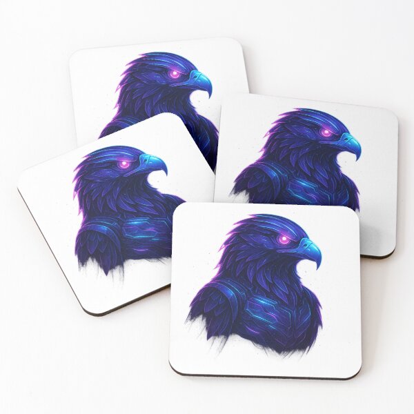 Item preview, Cyber Eagle – Futuristic Neon Bird in Cyberpunk Style designed and sold by Zyric Art.
