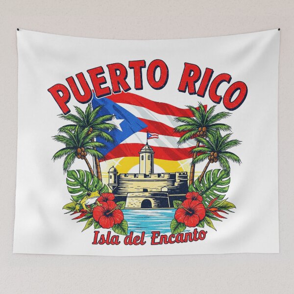 Item preview, Puerto Rico "The Island of Enchantment" Hispanic Heritage Month Gift Design Idea  designed and sold by chris-ellis-art.