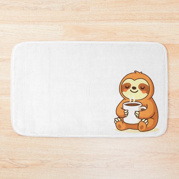 Item preview, Cute Sloth Relaxing with Hot Coffee designed and sold by KPArtzaaany.
