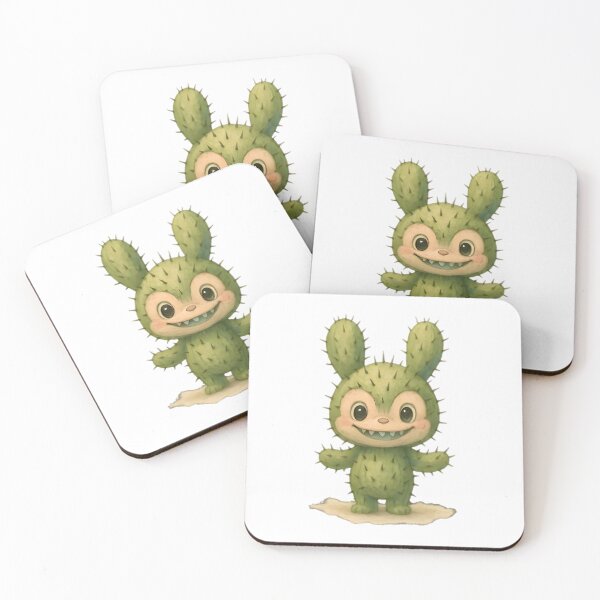 Item preview, Cute monster, cute cactus | Whimsical and fantastic watercolor character | Desert plant illustration PNG 300 dpi designed and sold by ATLANTICSHOOP.