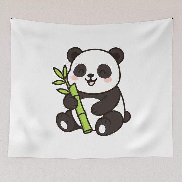 Item preview, Cute Panda Eating Green Bamboo designed and sold by KPArtzaaany.