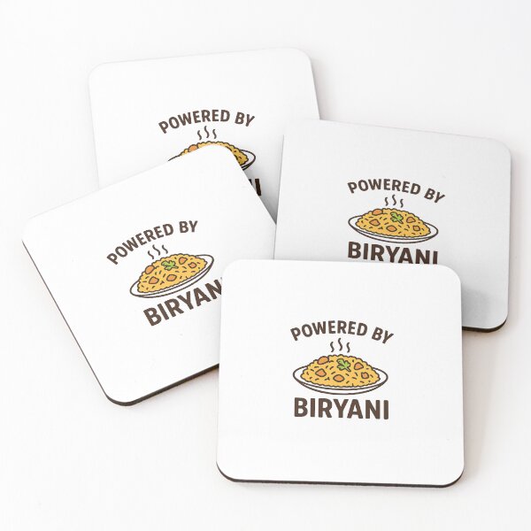 Item preview, Powered By Biryani – Funny Desi Food Quote designed and sold by ✨ Daily Vibe Studio ✨.