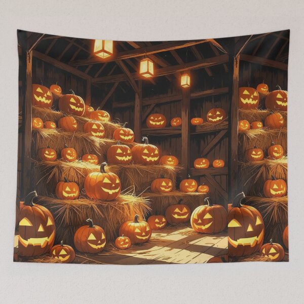 Item preview, Hayloft Pumpkins – Rustic Cottagecore Halloween designed and sold by Deezyned.