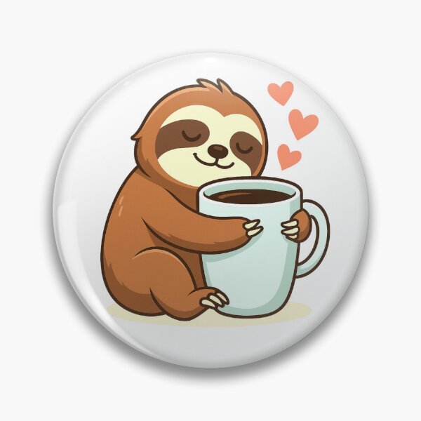 Item preview, Cute Sloth Hugging Big Coffee Cup designed and sold by KPArtzaaany.