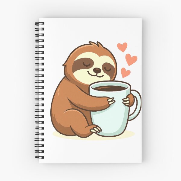 Item preview, Cute Sloth Hugging Big Coffee Cup designed and sold by KPArtzaaany.