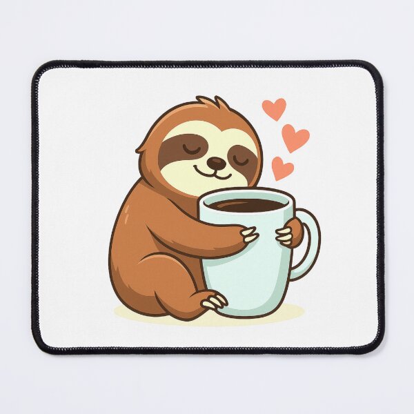 Item preview, Cute Sloth Hugging Big Coffee Cup designed and sold by KPArtzaaany.