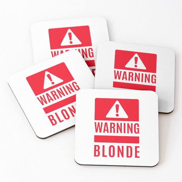 Item preview, Warning ! Blonde - red warning sign designed and sold by silent-violin.