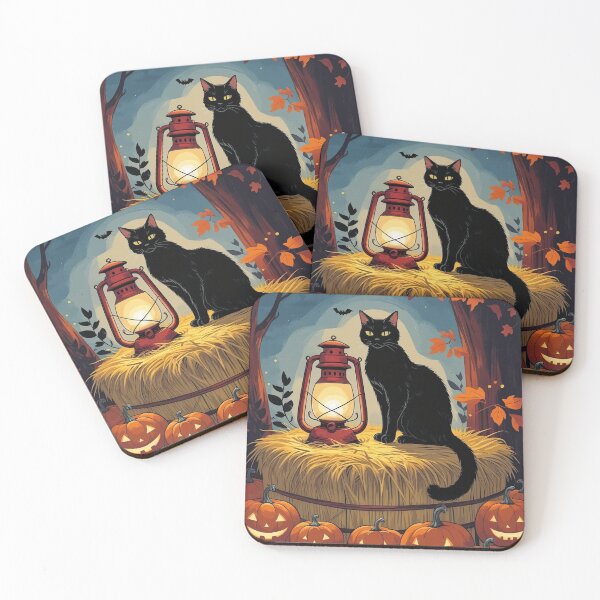 Item preview, Black Cat in the Hay – Cottagecore Halloween Charm designed and sold by Deezyned.
