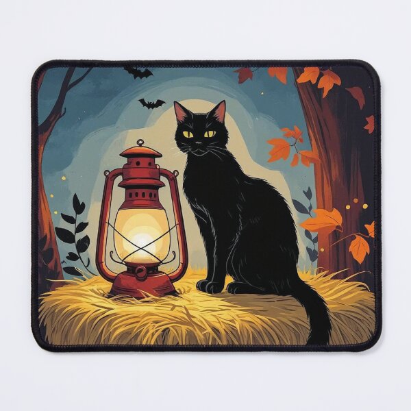 Item preview, Black Cat in the Hay – Cottagecore Halloween Charm designed and sold by Deezyned.