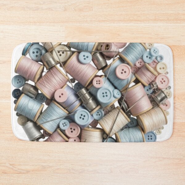 Item preview, Sewing Threads & Buttons Sticker | Craft Aesthetic Design designed and sold by EverMuse_0_0.