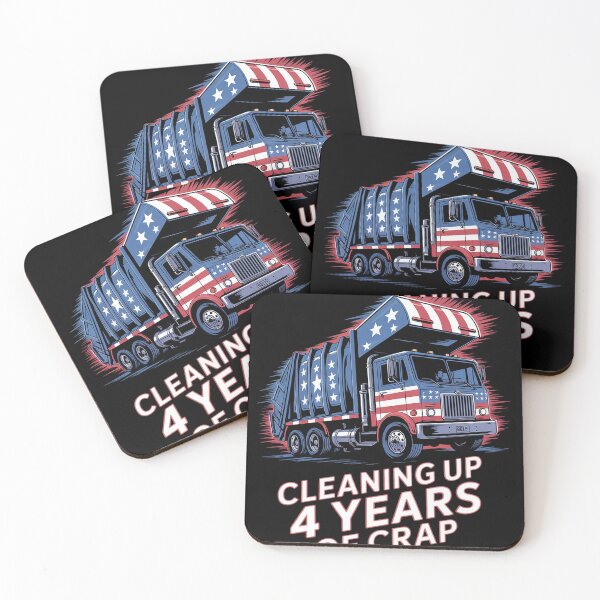 Item preview, Cleaning Up 4 Year Of Crap Trump Garbage America Flag  designed and sold by Charidana.