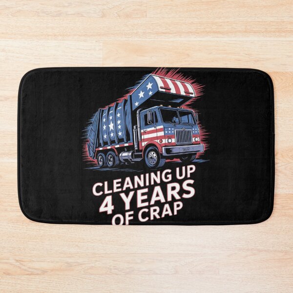 Item preview, Cleaning Up 4 Year Of Crap Trump Garbage America Flag  designed and sold by Charidana.