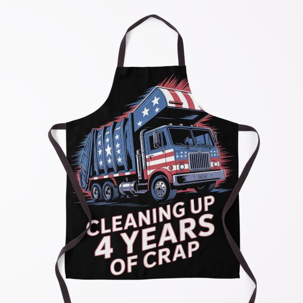 Item preview, Cleaning Up 4 Year Of Crap Trump Garbage America Flag designed and sold by Charidana.