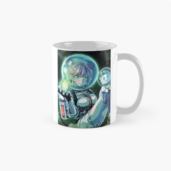 Item preview, Retro Anime Cosmonaut Waifu with Cat – 90s Space Aesthetic designed and sold by AirForceTuan.
