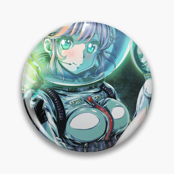 Item preview, Retro Anime Cosmonaut Waifu with Cat – 90s Space Aesthetic designed and sold by AirForceTuan.