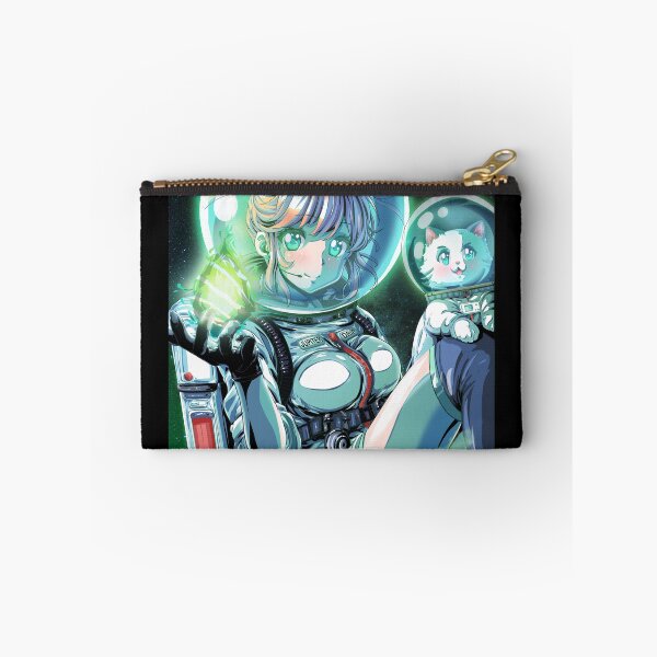Item preview, Retro Anime Cosmonaut Waifu with Cat – 90s Space Aesthetic designed and sold by AirForceTuan.