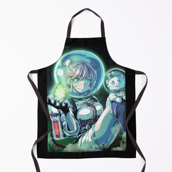 Item preview, Retro Anime Cosmonaut Waifu with Cat – 90s Space Aesthetic designed and sold by AirForceTuan.