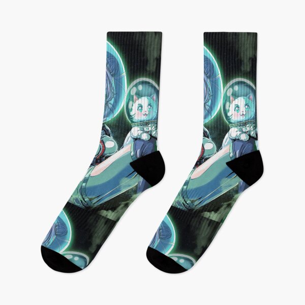 Item preview, Retro Anime Cosmonaut Waifu with Cat – 90s Space Aesthetic designed and sold by AirForceTuan.