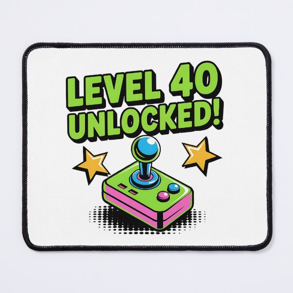 Item preview, LEVEL 40 UNLOCKED Classic Gamer Joystick Birthday Tee designed and sold by WanDee2025.