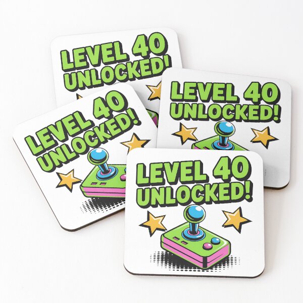Item preview, LEVEL 40 UNLOCKED Classic Gamer Joystick Birthday Tee designed and sold by WanDee2025.