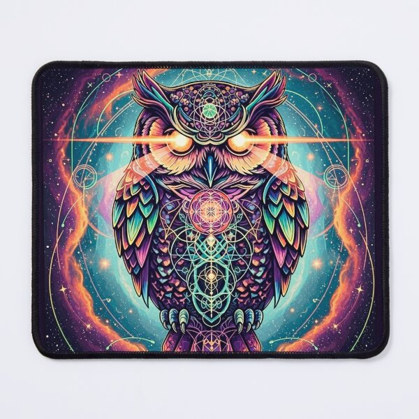 Item preview, Cosmic Owl Vision – Psychedelic Space Owl T-Shirt designed and sold by JP's Print Lab.