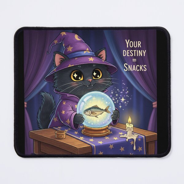 Item preview, Fortune teller cat predicts the future, a cute and funny cartoon illustration designed and sold by catlovers2025.