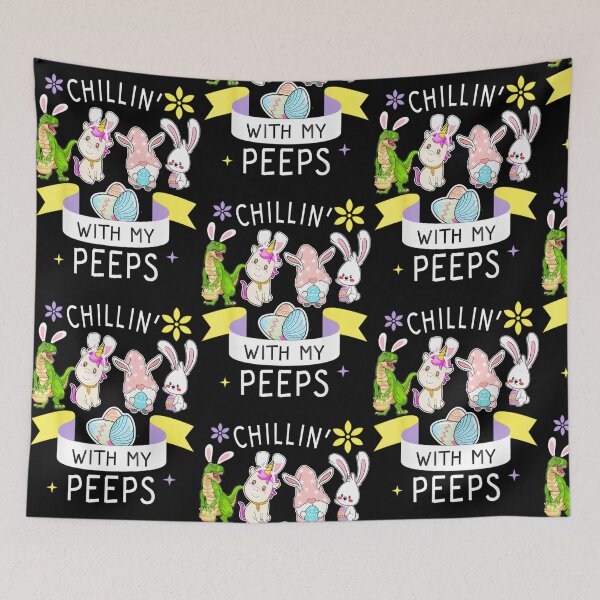 Item preview, Chillin' With My Easter Crew - Dino, Unicorn, Bunny, Gnome & Eggs designed and sold by MateoBennett.