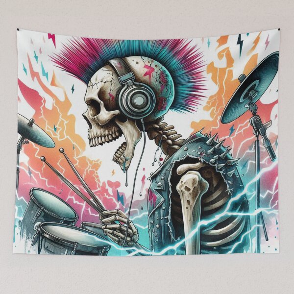 Item preview, Skeleton play Drums designed and sold by devonclemon.