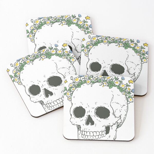 Item preview, Gothic Skull With Blooming Flowers designed and sold by AGraphic11.