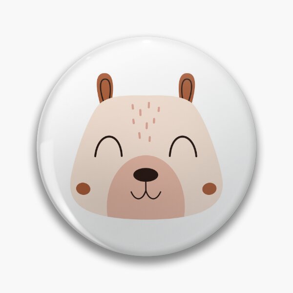 Item preview, Cute Bear Face - Groovy Forest Animal Character designed and sold by Julza Art.
