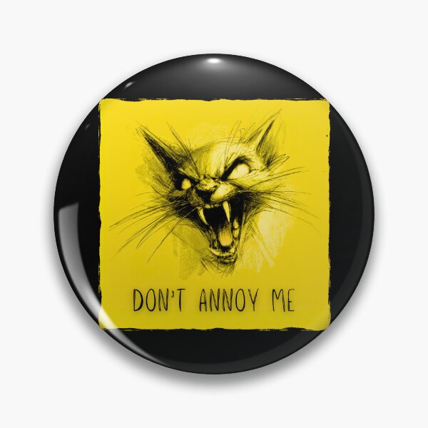 Item preview, Don't annoy me, yellow artwork with angry cat designed and sold by silent-violin.